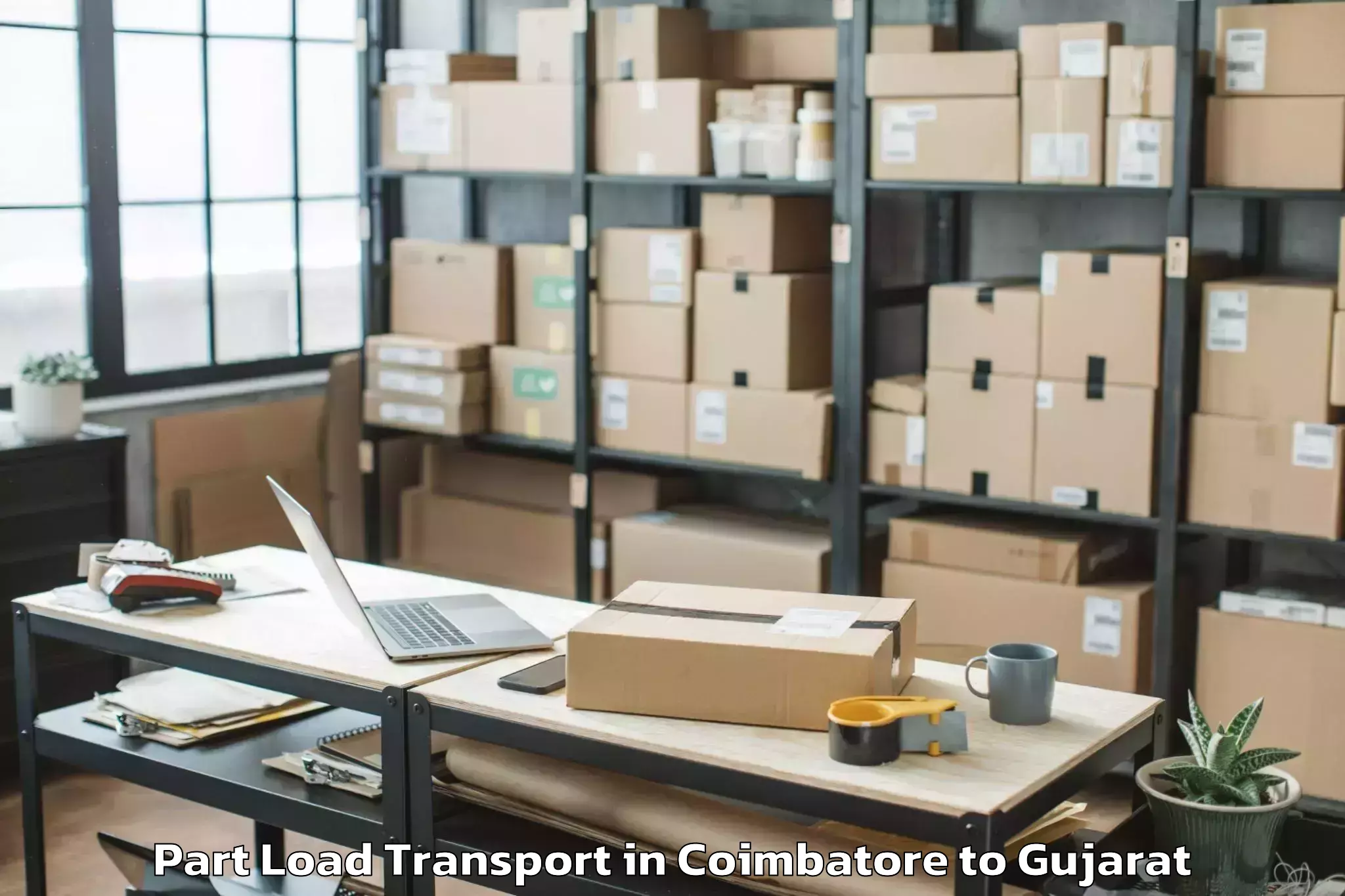 Get Coimbatore to Vadnagar Part Load Transport